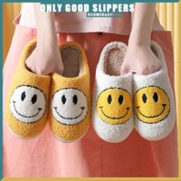 Fy4 2022 Dép Mặt Cười Mới Phong Cách Hàn Quốc Thu Đông Nam Nữ Dép Cotton Nhà Trong Nhà Dễ Thương Nền Tảng Hoạt Hình Dép Chống Trơn Trượt