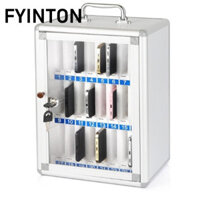 FYINTON Bộ lưu trữ điện thoại bằng hợp kim nhôm BSUNS, Hộp lưu trữ điện thoại cửa trong suốt bằng hợp kim nhôm có thể khóa, khe cắm 6 / 12 / 36 / 48 thực tế được mang theo bằng tủ lưu trữ cầm tay Điện thoại di động