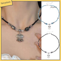 [Fys] Vòng Cổ Nữ Retro Phong Cách Trung Hoa Đính Hạt Dân Tộc An Toàn May Mắn Có Thể Điều Chỉnh Chiều Dài Hoa Trang Trí Choker Cổ Trang Sức Phụ Kiện Hanfu