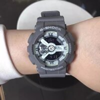 G * / SHOCK GA-110HD-8A Đồng hồ thể thao màu xanh xám Hiển thị thời gian kép Đồng hồ thể thao chống nước và chống sốc A697
