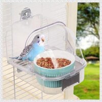 (G T F H) Thức ăn cho chim cho lồng Không lộn xộn Lồng chim cho thú cưng Bát cho chim ăn cho lồng cho vẹt đuôi dài Canary Cockatiel với bát gốm