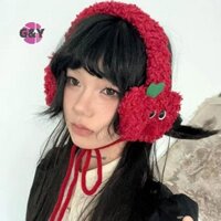 G & Y Thiết Kế Hình Dạng Dễ Thương Bịt Tai Sang Trọng Màu Đỏ Cho Nữ Thu Đông Bảo Vệ Tai Ấm Áp Thời Trang Dây Đa Năng Băng Đô Quấn Tóc COD