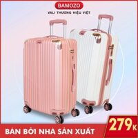 [G01]  vali du lịch BAMOZO 8801 vali kéo nhựa size 20 inch size 24 inch S037