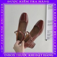 G016 Giày búp bê Marry Jane 5 cm da bóng full box  anhquoc