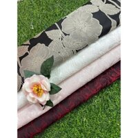 G1, Vải Gấm Tafta vân nổi, thêu hoa hồng nổi 3D may váy xoè, chân váy, áo dài cách tân cực đẹp