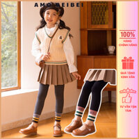 (G122302) Quần legging nỉ lót lông dày bé gái, quần dày dặn, giữ ấm tốt cho bé, có hai màu xinh xắn.