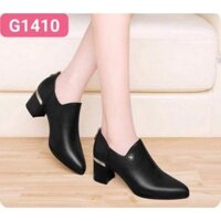 G1410 - GIÀY ELISA  BỐT CỔ NGĂN PHONG CÁCH HÀN QUỐC SANG TRỌNG 2 MÀU ĐEN & TRẮNG