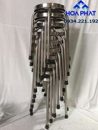 G1A - Ghế inox tròn hòa phát mặt 30 cm phi 25x1.2mm