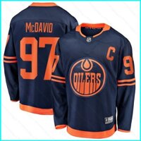 G2p NHL Connor McDavid Edmonton Oilers Jersey Navy Áo thun dài tay người hâm mộ Áo thể thao Plus Size Người hâm mộ Phiên bản P2G