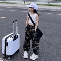 G43- ÁO TẮNG CROPTOP QUẦN HIPHOP RẰN RI CHO BÉ