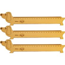 Bộ 3 thước gỗ Nhatvywood hình chó 200mm