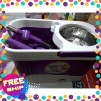 g6 Bộ chổi lau nhà 360 độ công nghệ Thái lan có bánh xe kèm bông lau