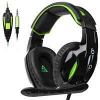 G813 Gaming Headset, 3.5mm Wired Over Ear Noise Cancelling Volume Control Gamer Headphones with Microphones Rotatable for PC/Mac/Ps4/New Xboxone/Ta...