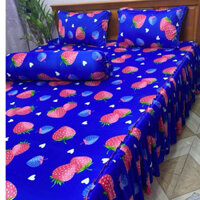 Ga bèo phủ che chân giường thun lạnh hàn quốc( không kèm vỏ gối ) nệm cao từ 3 -15cm