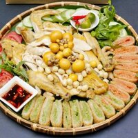 Gà Bó Xôi 3 Màu Ôm Trứng Non Hạt Sen (Gà 1,8kg - 2kg)