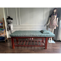 Ga bọc đệm cotton lụa chần bông kèm vỏ gối cho giường spa, massage phun xăm