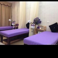Ga bọc đệm giường Spa may theo kích thước + vỏ gối đồng màu.