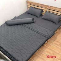 Ga bọc nệm 2m2 thun hàn quốc bộ 4 món 1 ga 3 vỏ gối