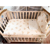 Ga bọc nệm cũi 62x114cm cho bé CÒ BABY muslin bo chun họa tiết đa dạng