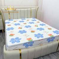 Ga bọc nệm điều hòa bo bun chân cao 35cm chất liệu vải Tencel, mặt ga chần bông gòn lông Vũ mềm mại và mát mẻ