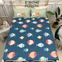 Ga chống thấm cotton nằm trực tiếp cho bé K'home có size nệm 20cm