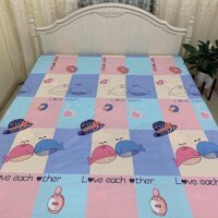 Ga Chống Thấm Cotton Nano Kháng Khuẩn 160x200x10cm  Loại 1 Mẫu Mới - cá đôi - 180x200x10