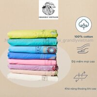 Ga chun cao cấp chính hãng Grandly Vietnam vải màu chần bông 4 mùa siêu mềm mại, thoáng mát