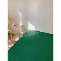 Ga chun LUSH xanh lá cây đậm vải cotton Hàn Quốc - Come29