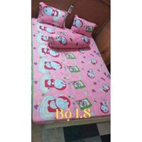 ❤😍Ga drap bộ thun lạnh 1m8.bộ 4 món.mẫu doremon cute