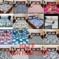 Ga drap trải giường, vỏ gối thun lạnh Hàn Quốc đủ size nệm 1m, 1m2,1m4, 1m6, 1m8 mẫu hoa đẹp