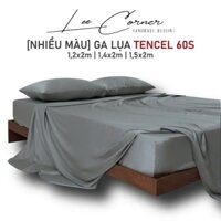 Ga giường 1m2, 1m4, 1m5x2m Lụa Tencel 60s cao cấp LEE CORNER, drap giường mềm mịn thoáng mát sang trọng (may theo yêu cầu)
