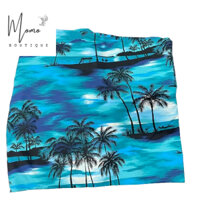 Ga giường 1m6x2m Cotton Mỹ -  Home Bedding cao cấp họa tiết cây dừa drap bo chun lụa trải nệm, ra đệm 1m6 x 2m