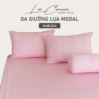 Ga giường 1m8 Lụa Modal cao cấp LEE CORNER màu trơn, ga nệm 1m8 x 2m