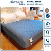 Ga giường bọc đệm trần bông cao cấp thương hiệu Hilton, tấm bảo vệ đệm chất liệu mặt vải 100% cotton kháng khuẩn tốt_HT