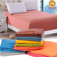 Ga Giường chống thấm 1m6, 1m8  Cotton 1 màu mềm mại thoáng mát, không nóng bí sột soạt, chống nước tuyệt đối