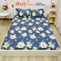 Ga giường cotton 100% cao cấp Maybedding drap bọc đệm kích thước 2m2 x 2m cho đệm dày dưới 12cm (tặng kèm 2 vỏ gối)