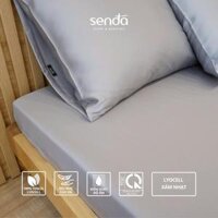 Ga giường Lụa Tencel 1m6x2m Sen Đá Home Bedding cao cấp trơn màu, drap bo chun trải nệm 1m6 x 2m, ra bọc đệm mát lạnh - Xám nhạt - 1m6x2m dày 13  22cm