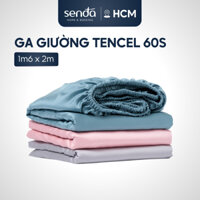 Ga giường Lụa Tencel 1m6x2m Sen Đá Bedding cao cấp trơn màu, drap bo chun trải nệm 1m6 x 2m, ra bọc đệm mát lạnh