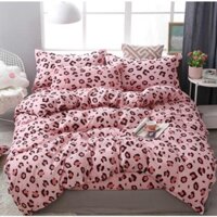 Ga Giường Nệm Cotton Poly 1M2 1M6 1M8 Drap Bốn Mùa-moonbedding2307[mẫu da báo hồng]