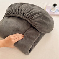 Ga giường nỉ nhung IKEA cao cấp, ga trải giường bọc nệm nỉ nhung giữ ấm, không rụng lông mềm mịn