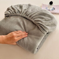 Ga giường nỉ nhung IKEA cao cấp, ga trải giường bọc nệm nỉ nhung mềm mịn giữ ấm, không rụng lông đủ kích thước