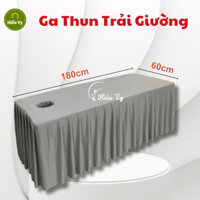Ga giường spa, giường nối mi, giường phun xăm chất thun đẹp 60x1m8 khoét lỗ sẵn