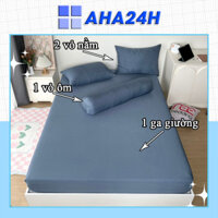 Ga giường và vỏ gối Tencel TRƠN nhiều màu đủ size trải drap nệm 1m2, 1m6, 1m8, 2m