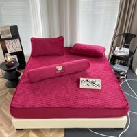 Ga gối nỉ gấu teddy thiết kế in dập nổi chú gấu siêu đáng yêu,ga nỉ trải giường