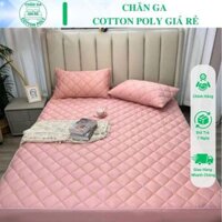 Ga gối phi lụa trải giường ga trần bông bo chun ga chun trần bông phi lụa đủ kích thước m6 m8 2m