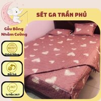 Ga Gối Phủ Trần Bông , Bộ Ga Chun Trần Bông Cotton Boly Nhiều Mẫu Lựa Chọn