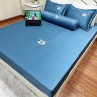 Ga Gối Thêu Mickey Lụa Phi dùng 4 mùa 🛏️✨