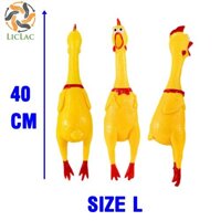 Gà La Hét - Gà Cao Su - Gà Huấn Luyện Chó - Gà Bóp Kêu Size 40 cm