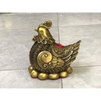 Gà Mái Lông  Đẻ Trứng Vàng Vật Phẩm Phong Thủy Bằng đồng - Đại Bái 555