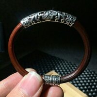 Gà Máu Mây Vòng Tay Cặp Đôi Phong Cách Cổ Vòng Tay Tây Tạng Bạc Gà Máu Mây Hút Nước Bổ Sung Qi Máu Nữ Phải Có Vòng Tay20250217